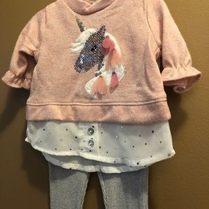 Two piece unicorn outfit